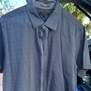 Ted Baker Navy Geometric Men's Shirt